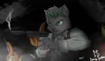  2018 anthro clothing consigspartan digital_media_(artwork) domestic_cat felid feline felis fur grey_fur hi_res male mammal riley_smith russian_blue solo usp 