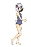  animated animated_gif easytoon kotonomiya_yuki name_tag one-piece_swimsuit school_swimsuit short_hair solo spinning suigetsu swimsuit 