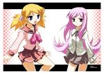  futaba_masumi long_sleeves lucy_maria_misora multiple_girls pleated_skirt sasamori_karin school_uniform serafuku skirt to_heart_2 