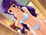  berthia_heliar bra game_cg hair_tubes kimiwo lingerie long_hair panties purple_hair rocket_no_natsu solo underwear underwear_only 