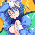  2k-tan areola_slip areolae artist_request breasts glasses long_sleeves lowres os-tan solo 
