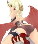  artist_request bat_wings blonde_hair demon_girl detached_sleeves fang garters high_heels horns long_hair midriff naughty_face panties ragnarok_online red_eyes red_panties shoes solo succubus_(ragnarok_online) underwear wings 