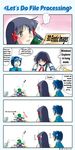  3girls bangs comic glasses hard_translated highres me-tan multiple_girls nac_(nac_na_kobeya) os-tan translated xp-tan 