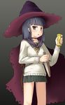  copyright_request hat long_sleeves misaki_takahiro school_uniform solo sweater witch witch_hat 