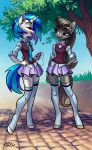  2018 anthro anthrofied clothing duo equine friendship_is_magic holivi horn horse mammal my_little_pony octavia_(mlp) pony portable_music_player unicorn vinyl_scratch_(mlp) 