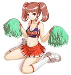  cheerleader clothes_writing copyright_request heika_(heikahp) pom_poms solo twintails 