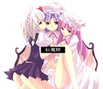  bat_wings breasts censored hat izayoi_sakuya large_breasts maid medium_breasts mob_cap multiple_girls patchouli_knowledge remilia_scarlet rikudou_inuhiko touhou white_hat wings yuri 