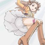  artist_request bloomers boots knee_boots long_sleeves lowres re_mii solo underwear white_bloomers zoids zoids_genesis 