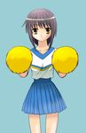  animated animated_gif bangs cheerleader lowres nagato_yuki pom_poms sentape short_hair solo suzumiya_haruhi_no_yuuutsu 