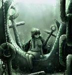  anchor chains female hat murasa_minamitsu oekaki sailor sailor_uniform touhou underwater 