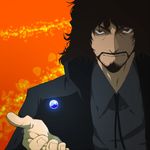  bad_id bad_pixiv_id beard black_hair cowboy_bebop facial_hair male_focus outstretched_hand solo tori_(ritcrover) vincent_volaju 