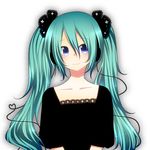  aqua_hair bad_id bad_pixiv_id blue_eyes closed_mouth hatsune_miku long_hair smile solo somiko twintails upper_body vocaloid 