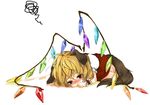  animal_ears bad_id bad_pixiv_id blonde_hair blush dog_ears dog_tail flandre_scarlet morinaga_(ctct0) red_eyes short_hair solo tail touhou wings 