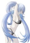  armpits arms_up bad_id bad_pixiv_id bikini blue_hair hair_over_one_eye hair_tie judith kai-109 long_hair pointy_ears red_eyes solo swimsuit tales_of_(series) tales_of_vesperia very_long_hair 