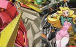  blonde_hair blue_eyes breasts genesic_gaogaigar kimura_takahiro large_breasts long_hair mecha super_robot swan_white thighhighs wallpaper yuusha_ou_gaogaigar yuusha_series 