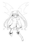  greyscale hat long_sleeves monochrome pachira renkin_san-kyuu_magical_pokaan solo twintails 