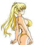  bikini blonde_hair breasts kamia_(not_found) large_breasts long_hair matsuoka_kiyone original red_eyes solo standing swimsuit twintails 
