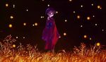  artist_request brown_hair field fireflies japanese_clothes kimono kurame kusari_hime:_euthanasia long_sleeves looking_back ponytail solo 