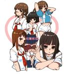  aihara_nana bangs everyone futami_eriko hilly_(kishou9) hoshino_yuumi kibina_high_school_uniform kimi_kiss mizusawa_mao multiple_girls sakino_asuka satonaka_narumi school_uniform shijou_mitsuki 