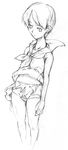  greyscale lowleg lowleg_panties miharu_(ttt) monochrome original panties school_uniform sketch solo underwear 