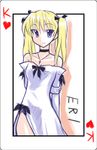  artist_request blonde_hair card card_(medium) king_of_hearts_(card) lowres playing_card sawachika_eri school_rumble solo 