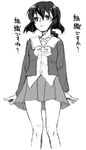  greyscale ichijou long_sleeves monochrome pani_poni_dash! satou_atsuki school_uniform solo 