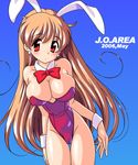  animal_ears bare_legs breasts bunny_ears bunnysuit cleavage copyright_request highleg jo_area large_breasts lowres solo 