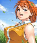  lowres my-hime nigou orange_hair orange_shirt shirt short_hair solo tokiha_mai 