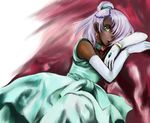  artist_request choker crossdressing dark_skin dark_skinned_male dress elbow_gloves gloves gundam laura_rolla loran_cehack male_focus otoko_no_ko solo turn_a_gundam white_gloves 