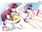  akari_(hobo-san_to_issho!) armpits ass ball beachball bikini child day dutch_angle flat_chest frilled_bikini frills from_behind game_cg hair_bobbles hair_ornament hobo-san_to_issho! holding_beachball iizuki_tasuku looking_back multiple_girls purple_eyes purple_hair short_hair short_twintails siblings side-tie_bikini sisters swimsuit twins twintails wallpaper white_bikini white_swimsuit yuuki_maya_(hobo-san_to_issho!) yuuki_miya 