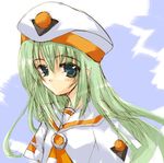  alice_carroll aria green_eyes green_hair hat long_hair orange_planet_uniform solo tsukamichi_fumi uniform 