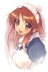  amei_sumeru asahina_mikuru breasts brown_eyes brown_hair large_breasts long_hair maid sketch solo suzumiya_haruhi_no_yuuutsu 