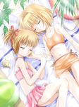  arino_hiroshi ball beachball bikini closed_eyes hinako_(sister_princess) innertube kaho_(sister_princess) multiple_girls sister_princess sleeping swimsuit 