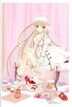  chii chobits clamp highres long_hair long_sleeves shoes solo very_long_hair 