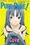  blue_eyes blue_hair cover cover_page cuvie highres long_hair looking_at_viewer nail_polish pure-pure! solo 