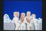  3girls 80s ass cream_lemon jpeg_artifacts multiple_girls nude oldschool yamamoto_naoki yuri zenra 