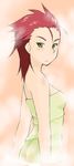  alternate_hairstyle artist_request from_side green_eyes juliet_nao_zhang looking_at_viewer my-otome naked_towel red_hair solo spiked_hair steam towel 