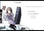  cable engrish grado_labs headphones koss letterboxed long_sleeves original ranguage ruroo solo stax thighhighs zettai_ryouiki 