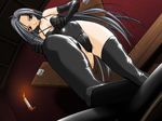  bdsm black_eyes black_gloves candle from_below game_cg gloves long_hair looking_down mezuri_~aa_densetsu_no_ningyo_wo_motomeru~ riding_crop silver_hair thighhighs zipper 