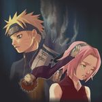  2boys blonde_hair death dissolving gaara haruno_sakura kobashi konohagakure_symbol long_sleeves lowres multiple_boys naruto_(series) naruto_shippuuden spoilers tears uzumaki_naruto 