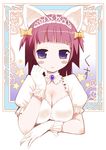  akiyoshi_yoshiaki animal_ears blush_stickers cat_ears gloves original princess smile solo tiara white_gloves 