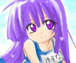  artist_request kashiwagi_yuuna lowres name_tag one-piece_swimsuit pani_poni_dash! school_swimsuit solo swimsuit 