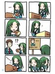  1girl 4koma :3 cheese churuya comic eretto food hard_translated kita_high_school_uniform kyon long_sleeves multiple_4koma nyoro~n school_uniform smoked_cheese suzumiya_haruhi_no_yuuutsu translated 