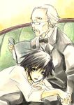  bags_under_eyes book couch death_note l_(death_note) long_sleeves lowres male_focus multiple_boys nina_matsumoto 