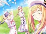  aika_granzchesta alicia_florence animal aria aria_pokoteng artist_request blonde_hair blue_hair bow cat closed_eyes dress green_eyes hat long_hair mizunashi_akari multiple_girls pink_hair ribbon smile twintails uniform yellow_eyes 