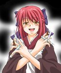  artist_request kohaku long_sleeves maid medicine red_hair scalpel solo syringe tsukihime 