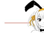  animal_ears bunny_ears monochrome solo spot_color suzumiya_haruhi suzumiya_haruhi_no_yuuutsu takahashi_ren 