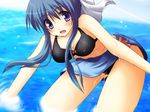  artist_request bare_arms beach bikini day solo strawberry_panic! suzumi_tamao swimsuit 