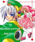  artist_request cardcaptor_sakura cosplay crossdressing fuuin_no_tsue hat hikari_netto ijuuin_enzan kinomoto_sakura kinomoto_sakura_(cosplay) li_xiaolang li_xiaolang_(cosplay) lowres magical_girl multiple_boys pink_hat rockman rockman_exe 