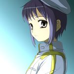  artist_request bangs hat military military_uniform nagato_yuki short_hair solo suzumiya_haruhi_no_yuuutsu the_day_of_sagittarius uniform 